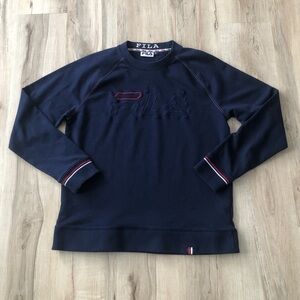 FILA Dark Blue Crewneck Stretchy Sweater